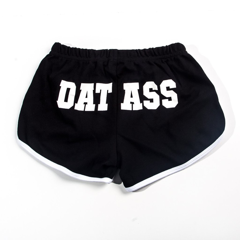 Black 'Dat Ass' Women’s Athletic Shorts